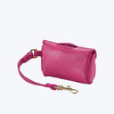 Leather Pet Waste Bag Holder Pink