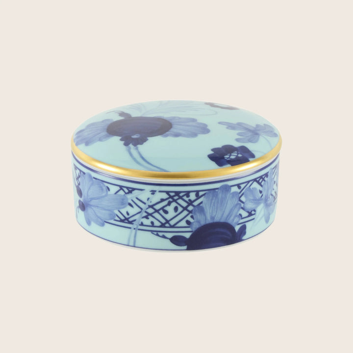 Oriente Italiano Small Round Trinket Box Iris