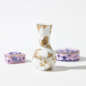 Oriente Italiano Small Round Trinket Box Iris - hover