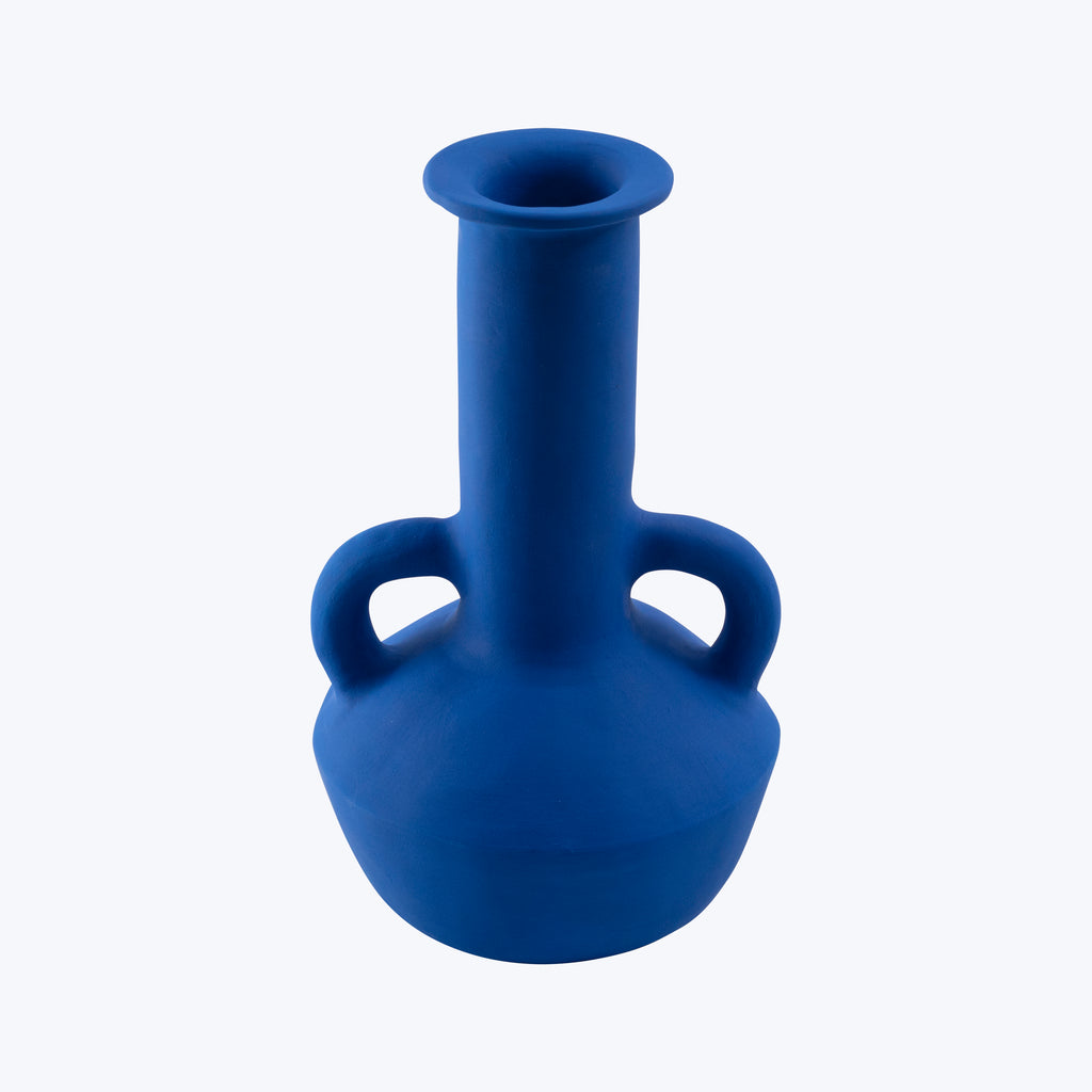 Deep Blue Straight Neck Vase