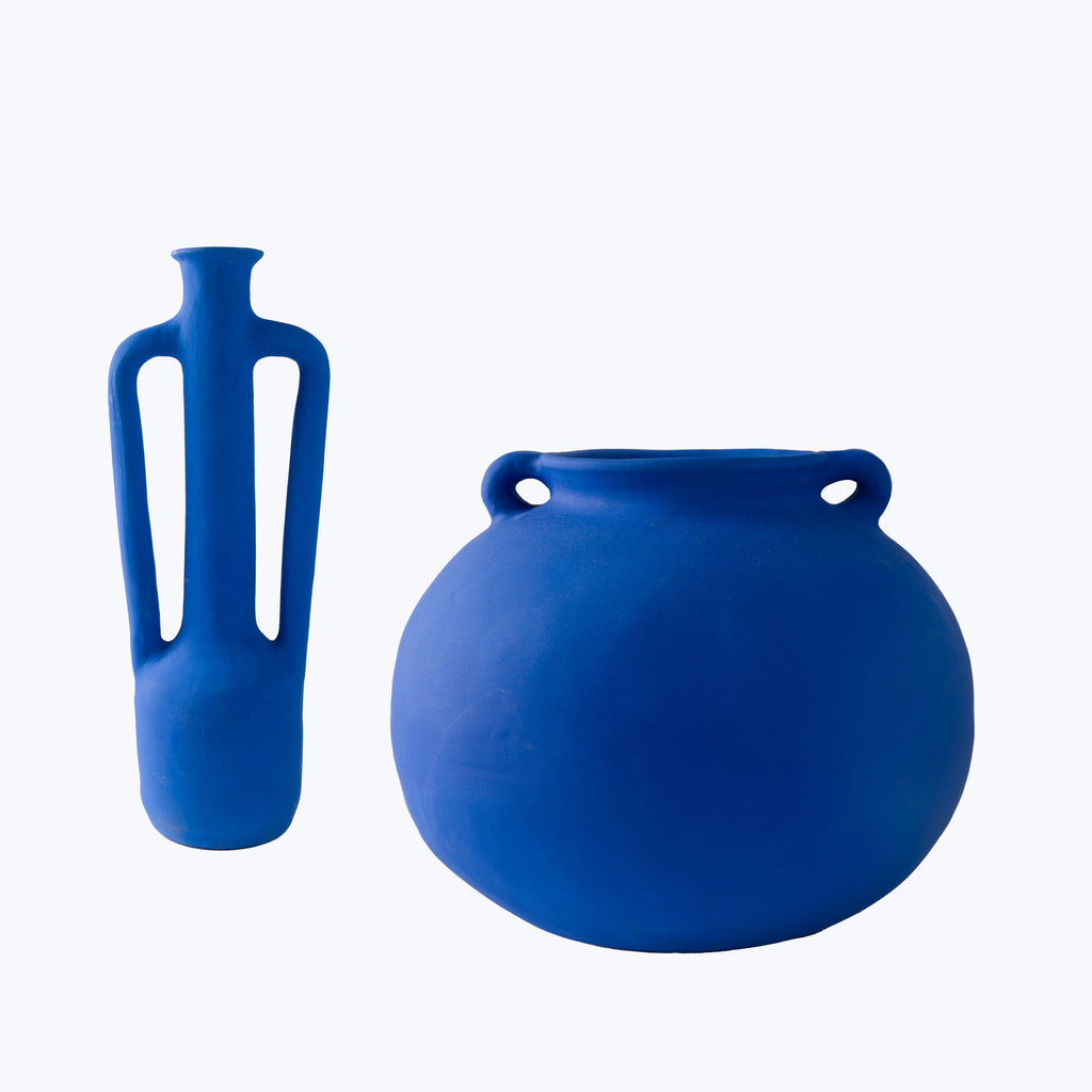 Deep Blue Moon Jar Vase II