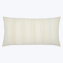 Fringed White Lumbar Pillow