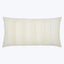 Fringed White Lumbar Pillow