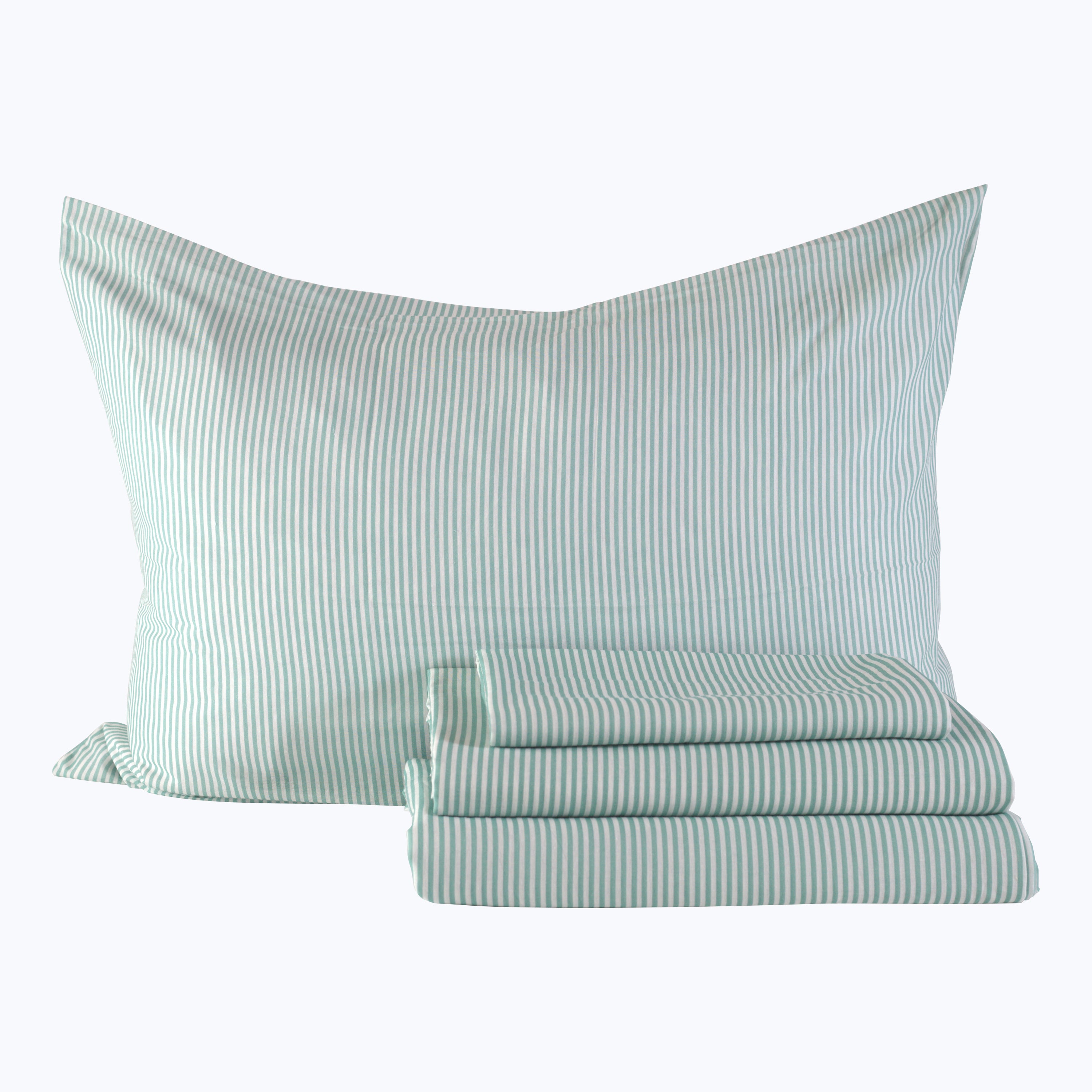 Blossom Stripe Voile Sheetset Green / Queen