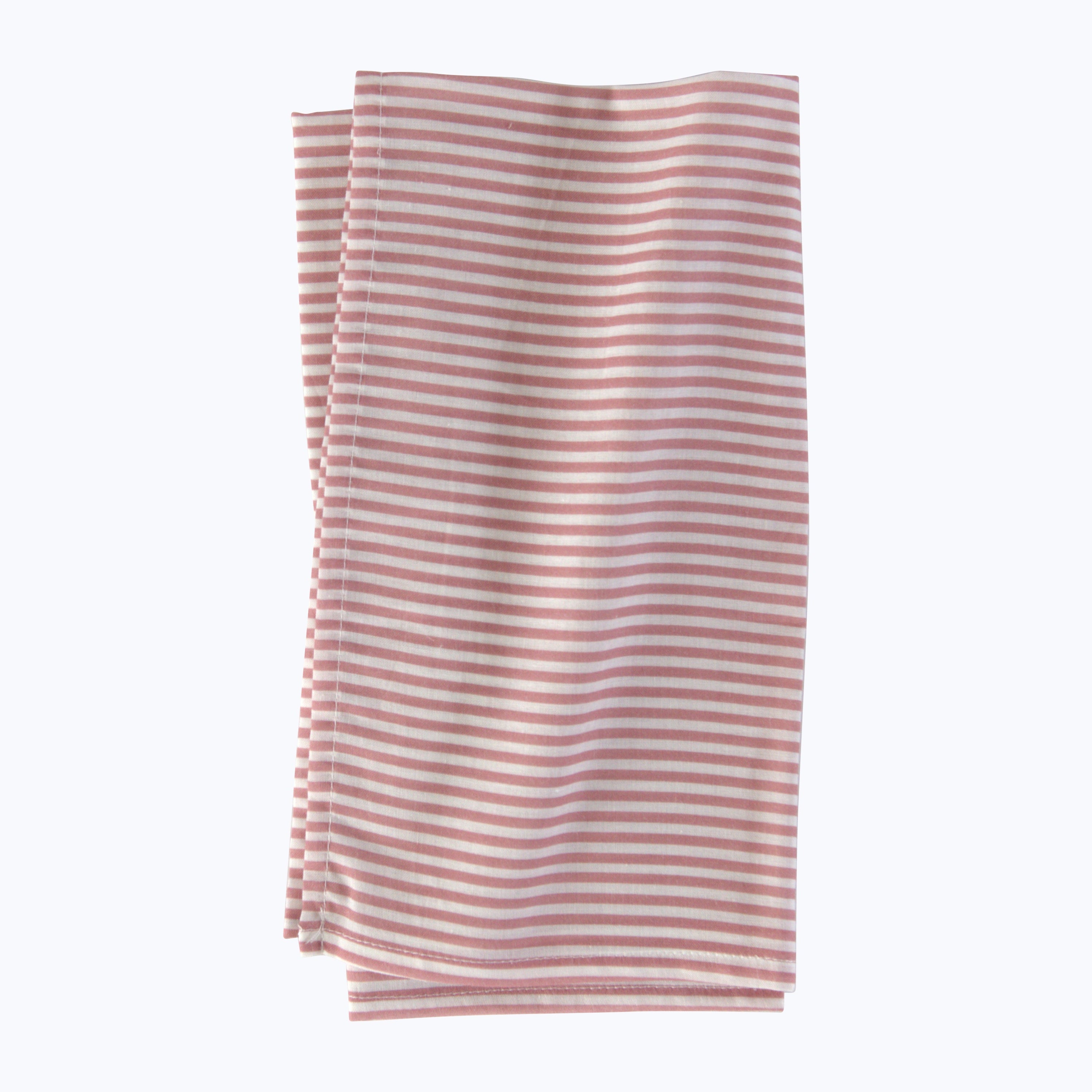 Blossom Stripe Voile Napkin Brick