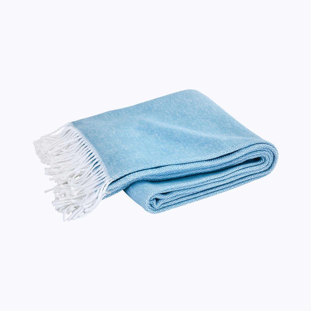 Pezzo Cotton Throw Cerulean