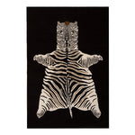 Black & White Contemporary Zebra Wool Rug - 6' x 9'