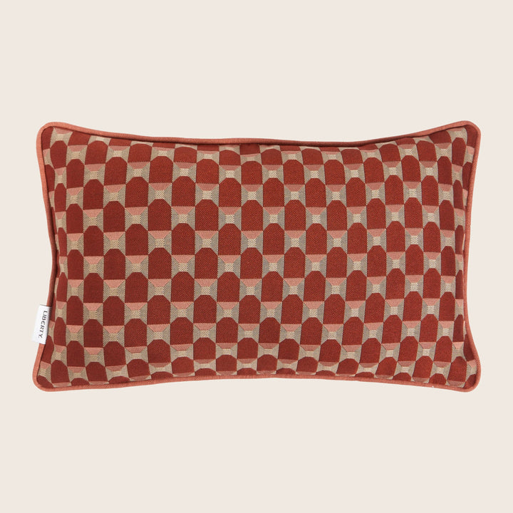 Obi Check Pillow, Red