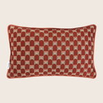 Obi Check Pillow, Red