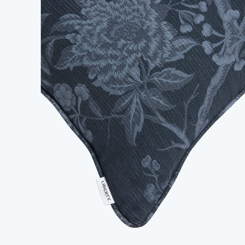 Porcelain Flower Pillow Navy