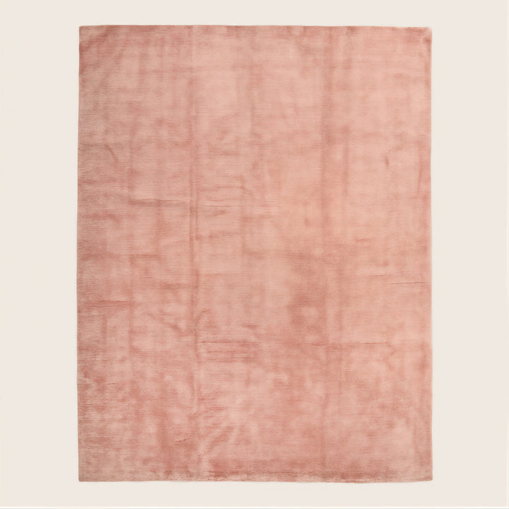 Lulu Solid Tibtean Silk Rug Pink / 9x12