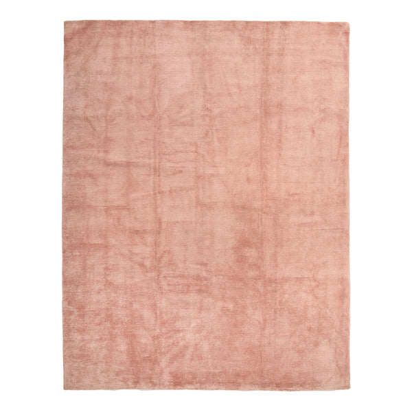 Lulu Solid Tibtean Silk Rug Pink / 9x12