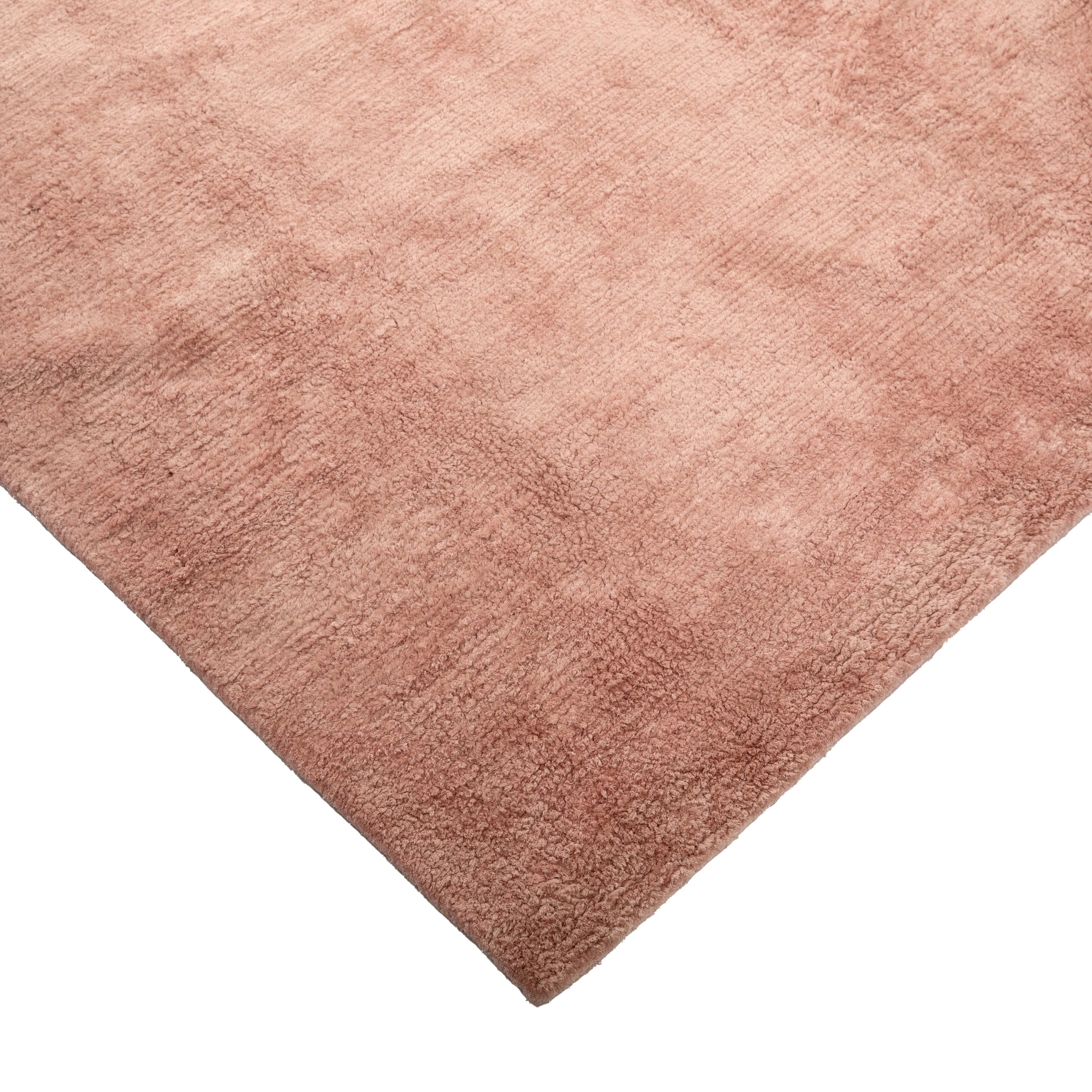 Lulu Solid Tibtean Silk Rug Pink / 9x12