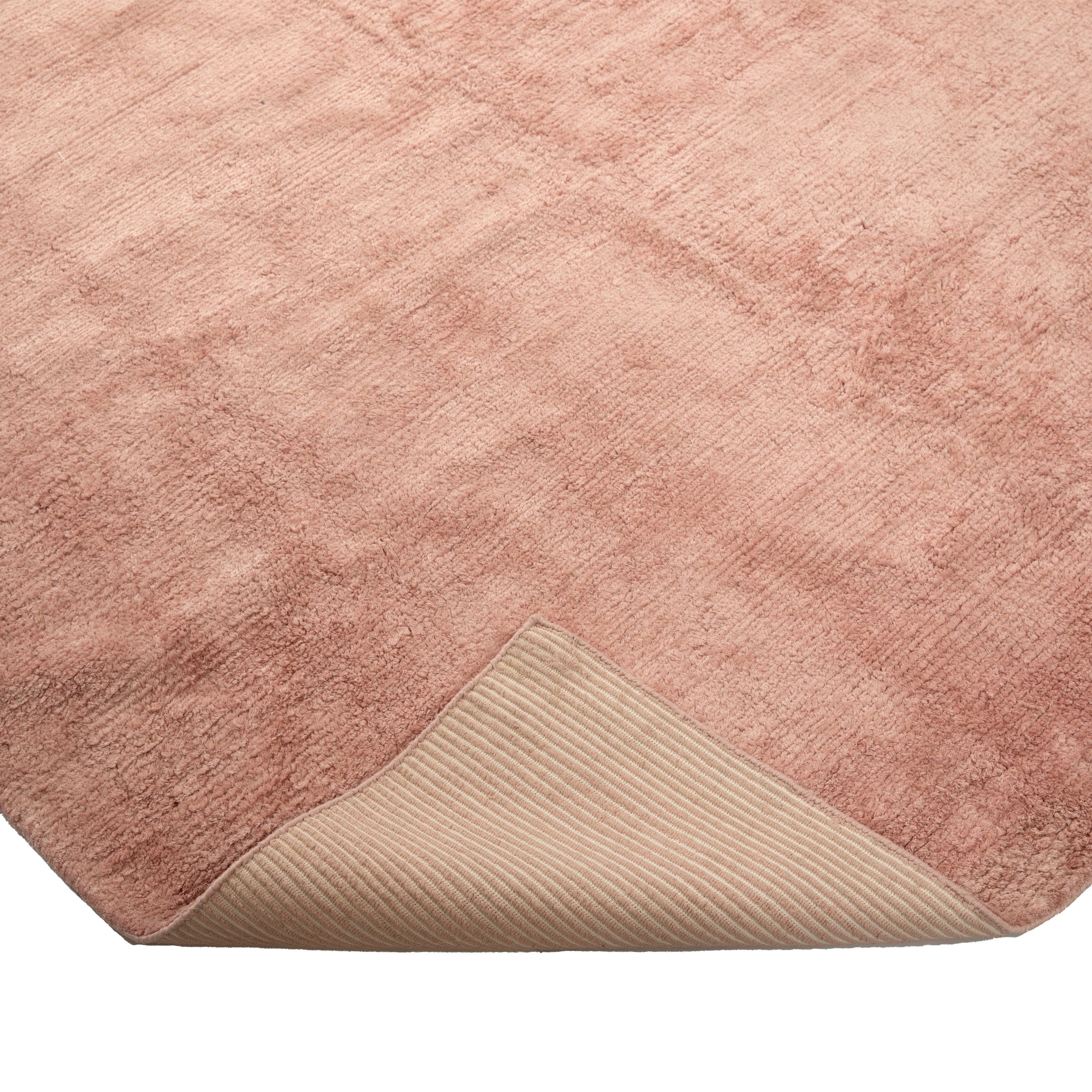 Lulu Solid Tibtean Silk Rug Pink / 9x12