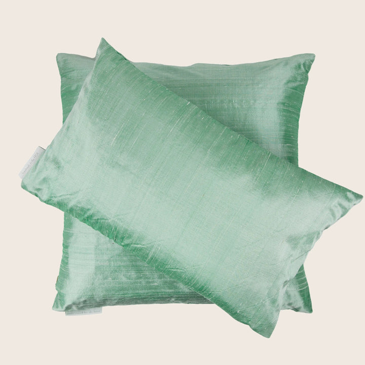 Dupioni Sage Mint Pillow 12x20