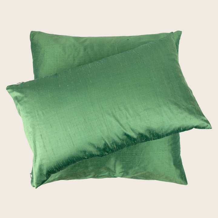 Dupioni Evergreen Pillow 12x20