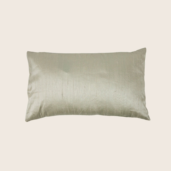 Dupioni Silver Sage Pillow 12x20