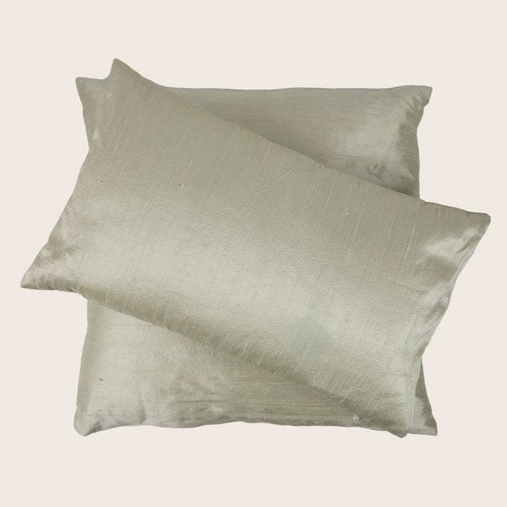 Dupioni Silver Sage Pillow 12x20
