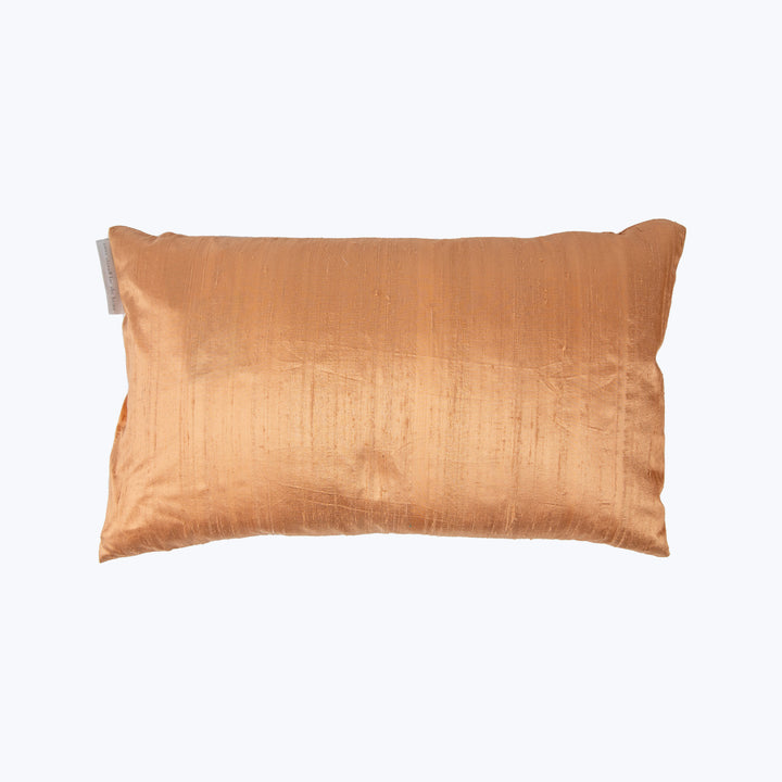 Dupioni Dark Peach Pillow 12x20
