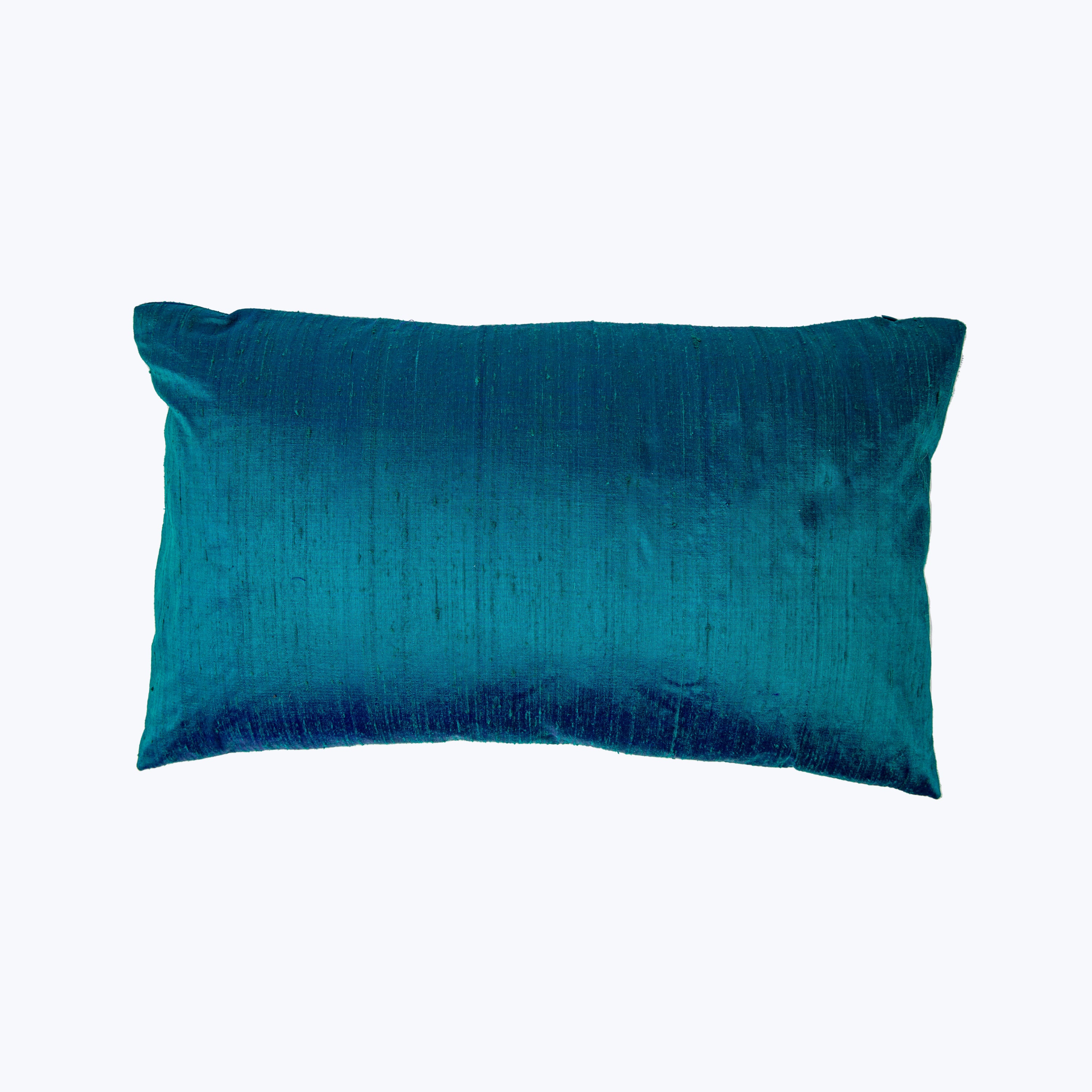 Dupioni Teal Pillow 12x20