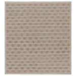 Natural & Orange Swedish Inspired Flatweave Aloe Rug - 7'9" x 8'4"