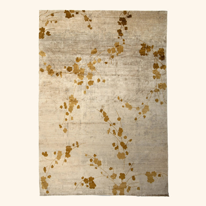 Aurora Contemporary Tibetan Silk Rug Copper / 10x14