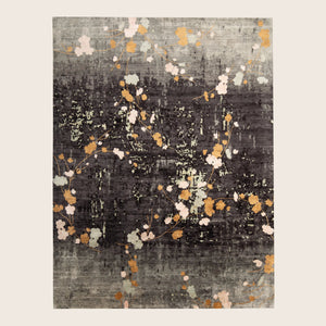 Aurora Contemporary Tibetan Silk Rug Slate / 12x15 - hover