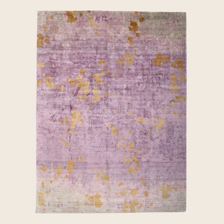 Aurora Contemporary Tibetan Silk Rug Lavender / 9x12