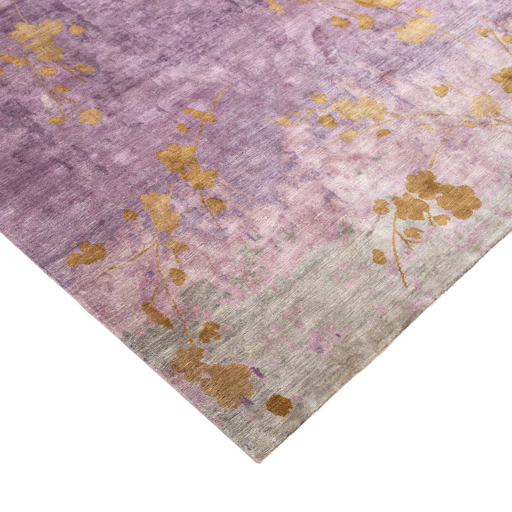 Aurora Contemporary Tibetan Silk Rug Lavender / 6x9