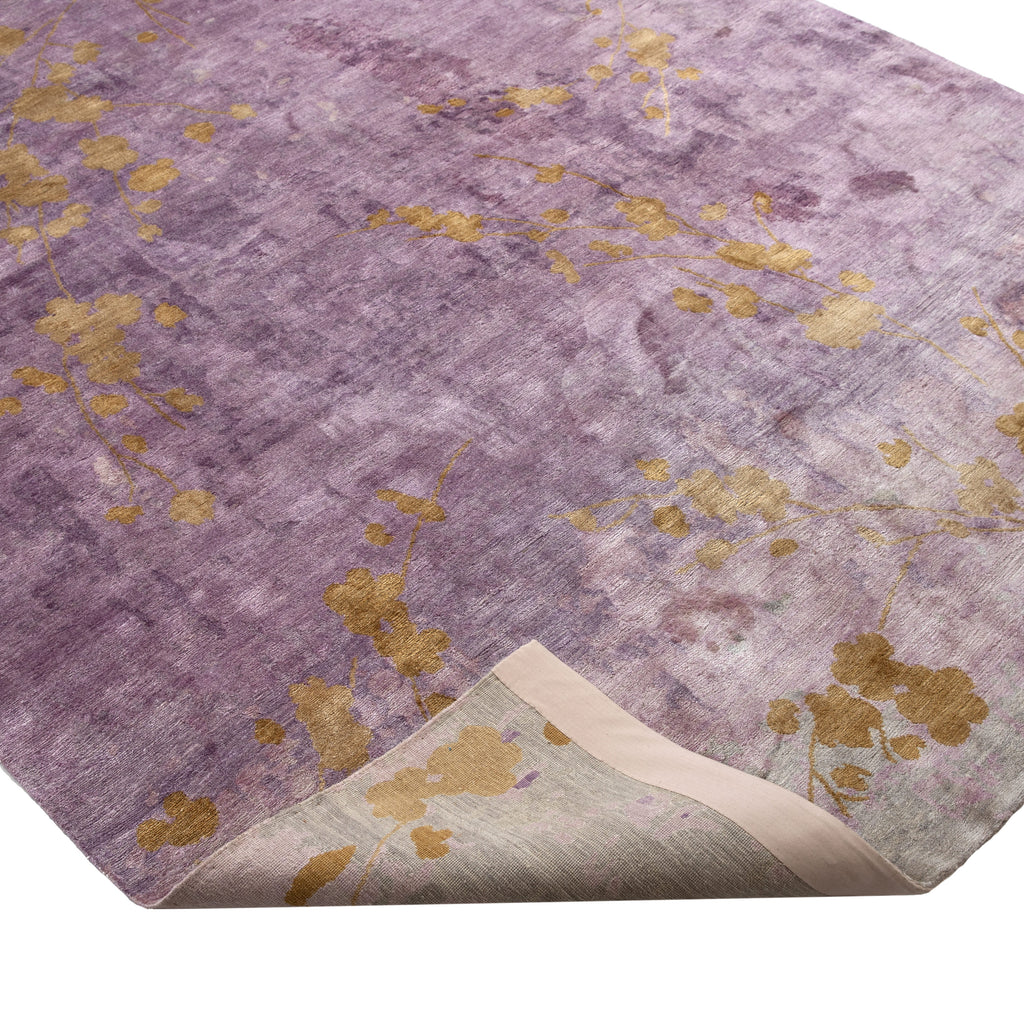 Aurora Contemporary Tibetan Silk Rug Lavender / 6x9