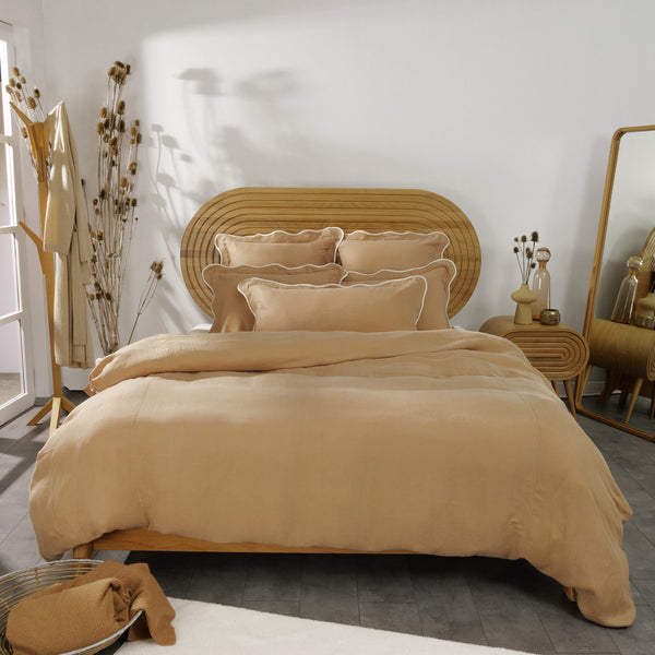 Cupro Linen Duvet Almond / Queen