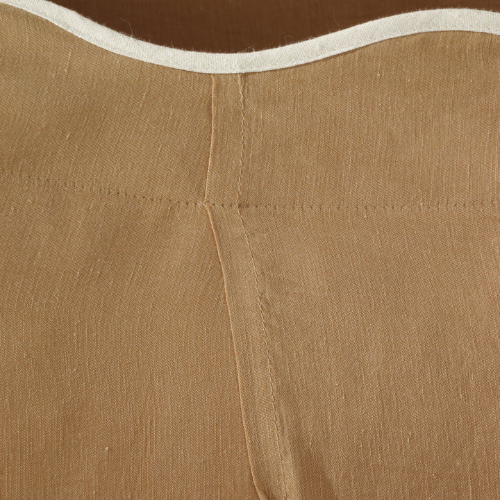 Cupro Linen Scallop Sham Almond / Standard