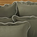 Cupro Linen Scallop Sham Moss / Standard