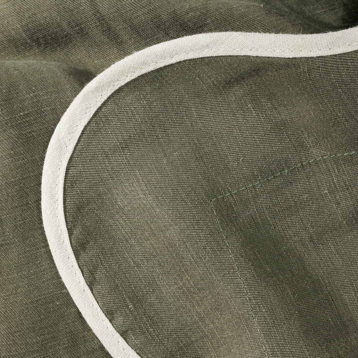 Cupro Linen Scallop Sham Moss / Standard