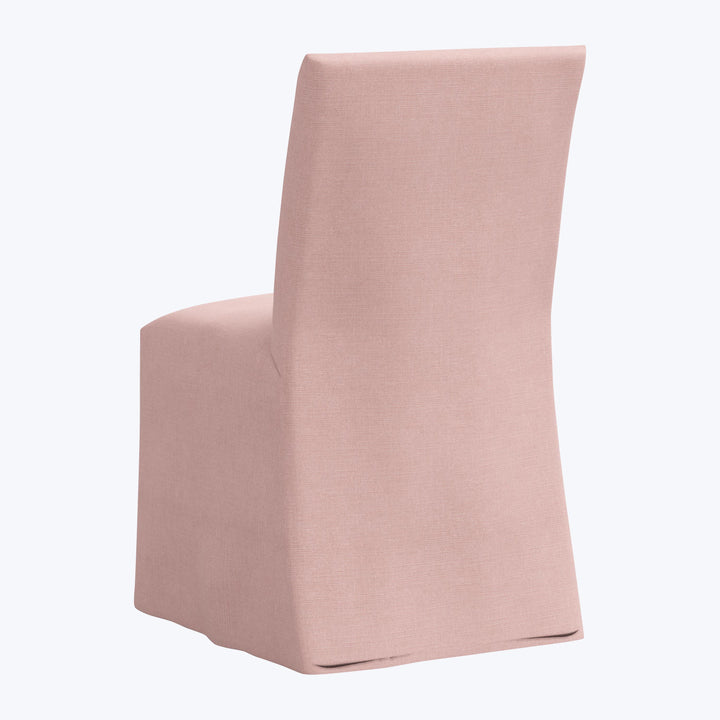 Linen Slipcover Dining Chair Linen Blush