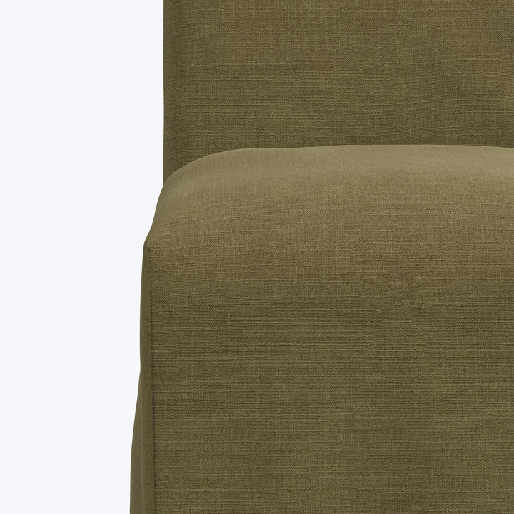 Linen Slipcover Dining Chair Linen Olive