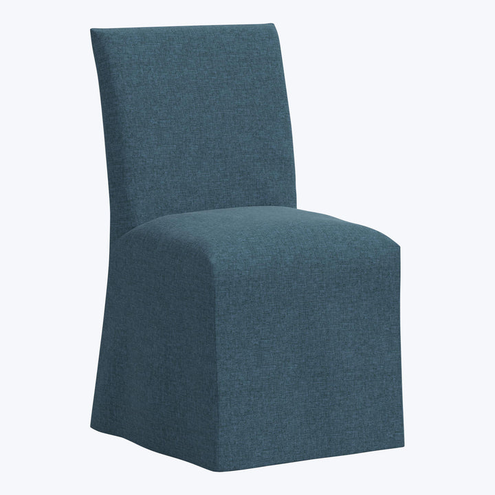 Linen Slipcover Dining Chair Zuma Linen Navy