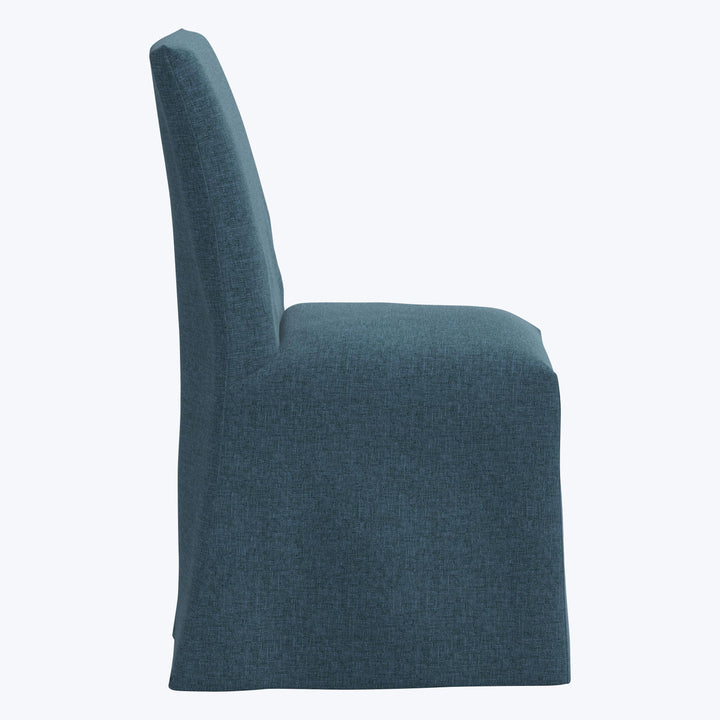 Linen Slipcover Dining Chair Zuma Linen Navy