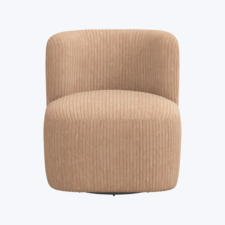 Nia Swivel Chair Corded Blush