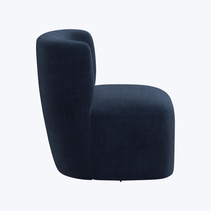 Nia Swivel Chair Antique Velvet Midnight