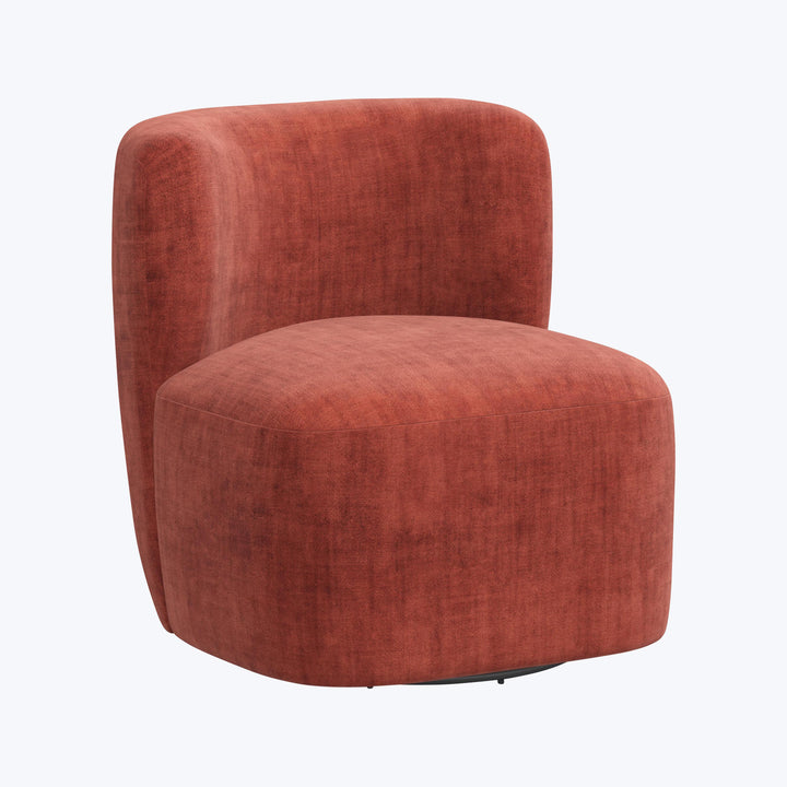 Nia Swivel Chair Antique Velvet Paprika