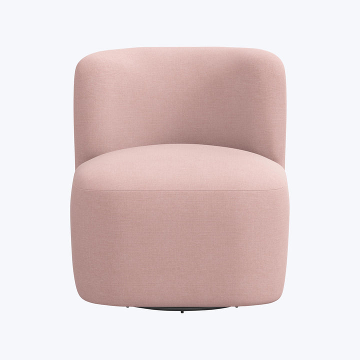 Nia Swivel Chair Linen Blush