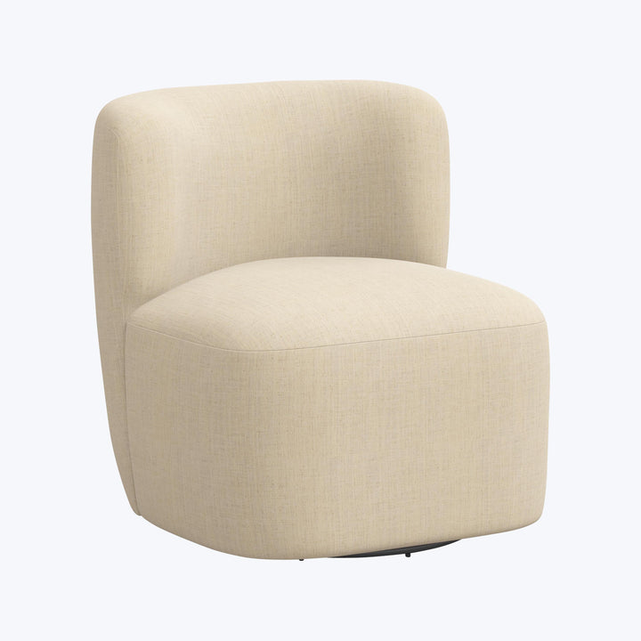 Nia Swivel Chair Linen Natural