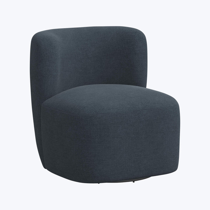 Nia Swivel Chair Linen Navy