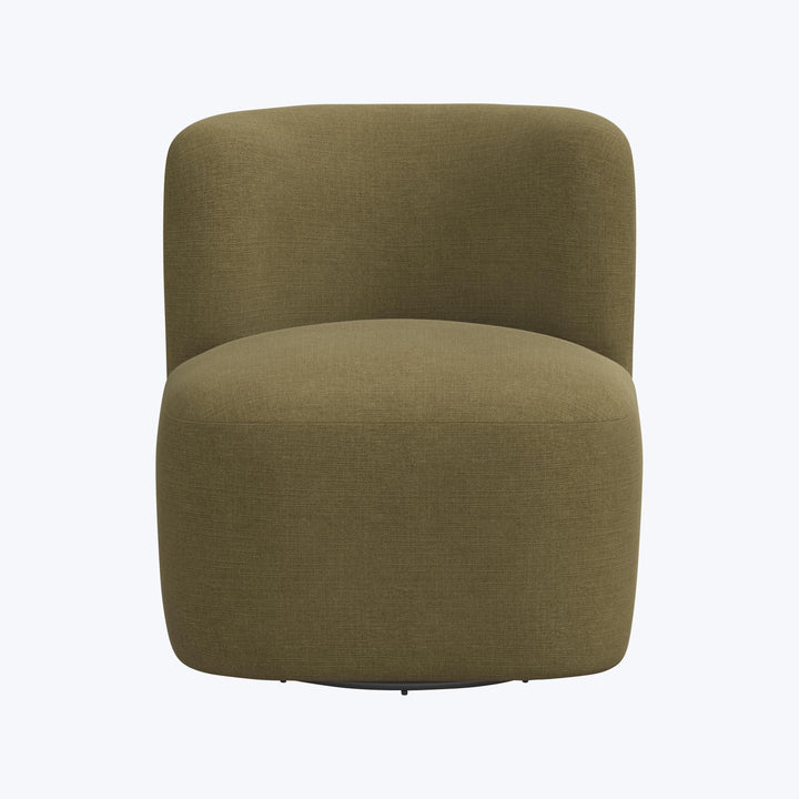 Nia Swivel Chair Linen Olive