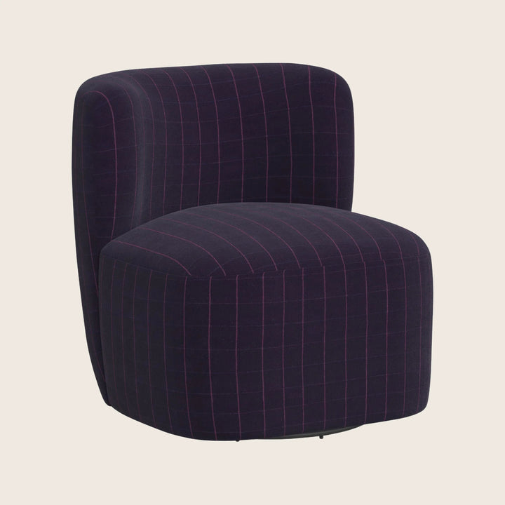 Nia Swivel Chair Checker Night