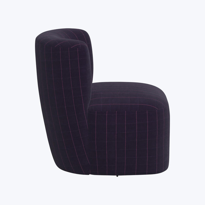 Nia Swivel Chair Checker Night