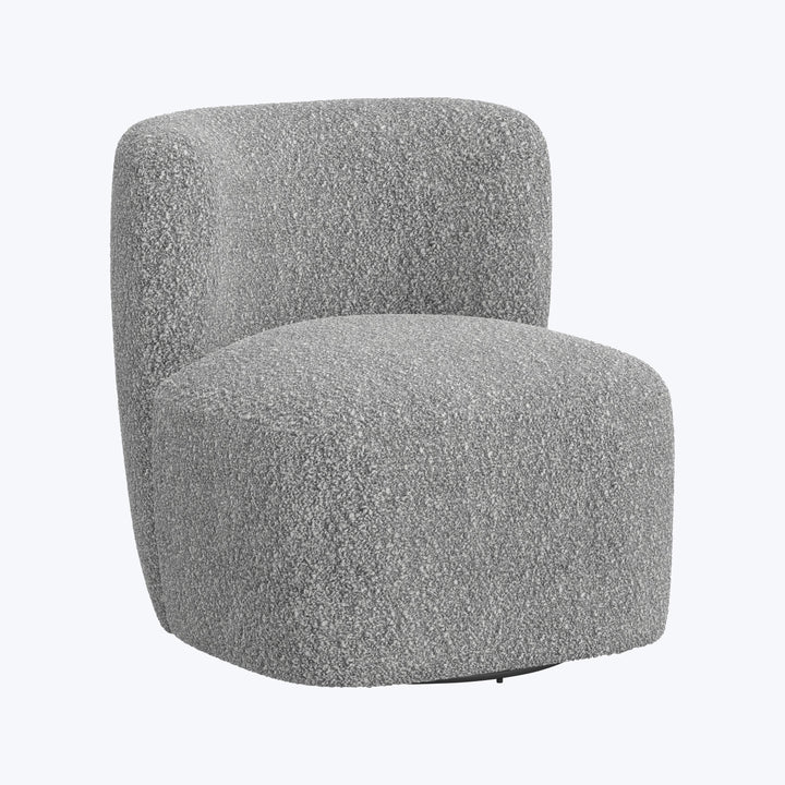 Nia Swivel Chair Boucle Grey