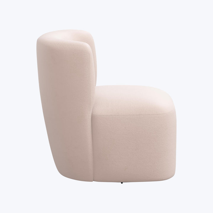 Nia Swivel Chair Velvet Blush