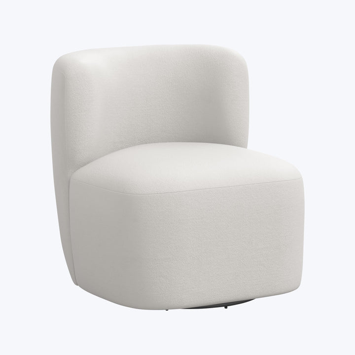 Nia Swivel Chair Velvet Light Grey